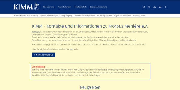 Kontakte und Informationen zu Morbus Menière e.V.